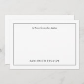 Künstler mit individueller Note Dankeskarte (Vorne/Hinten)