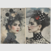 Künstler Mixed Media Schwarz-weiß Elfenbeinküste Seidenpapier (Vorderseite)