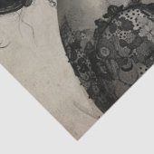 Künstler Mixed Media Schwarz-weiß Elfenbeinküste Seidenpapier (Ausschnitt)