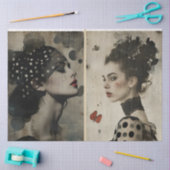 Künstler Mixed Media Schwarz-weiß Elfenbeinküste Seidenpapier (Basteln)