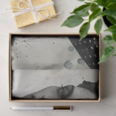 Künstler Mixed Media Schwarz-weiße große Gesichter Seidenpapier (Geschenk)