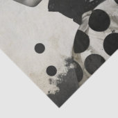 Künstler Mixed Media Schwarz-weiße große Gesichter Seidenpapier (Ausschnitt)