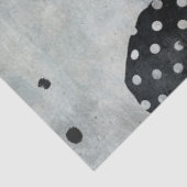 Künstler Mixed Media Schwarz-weiße große Gesichter Seidenpapier (Ausschnitt)