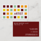 KÜNSTLER (Mod-Quadrate) Visitenkarte (Vorne/Hinten)