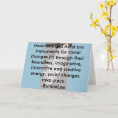 Künstler/Musiker sind Änderungs-Agenten; Karte (Gelbe Blume)