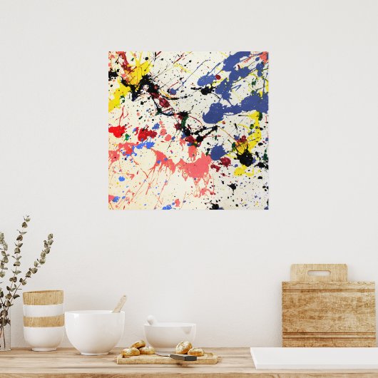 Künstler Paint Spritzer Hintergrund Poster (Küche)