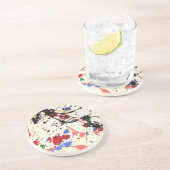 Künstler Paint Spritzer Hintergrund Sandstein Untersetzer (Seite)