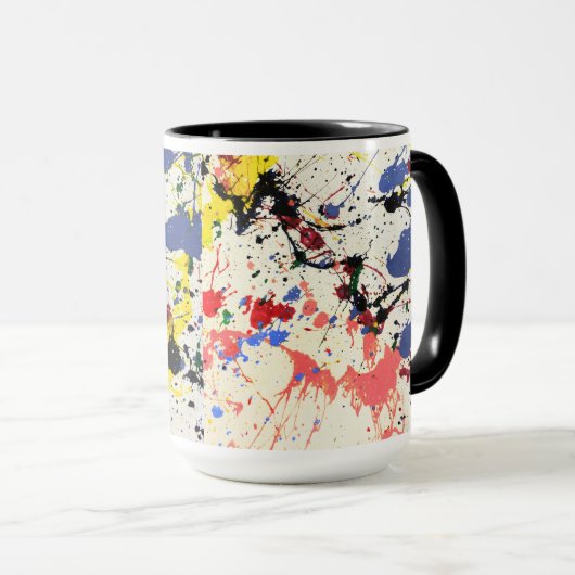 Künstler Paint Spritzer Hintergrund Tasse (VorderseiteRechts)