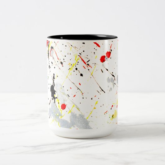 Künstler Paint Spritzer Zweifarbige Tasse (Mittel)