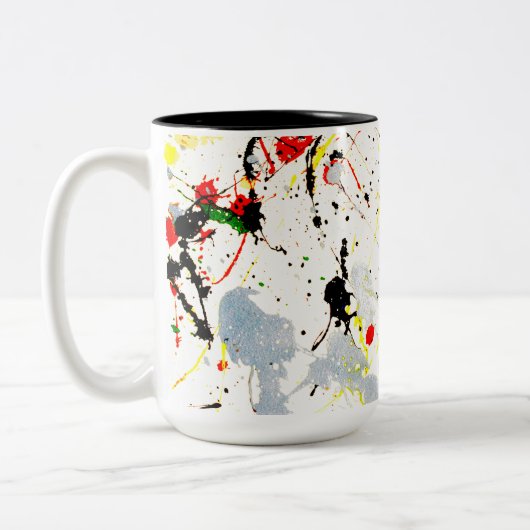 Künstler Paint Spritzer Zweifarbige Tasse (Links)