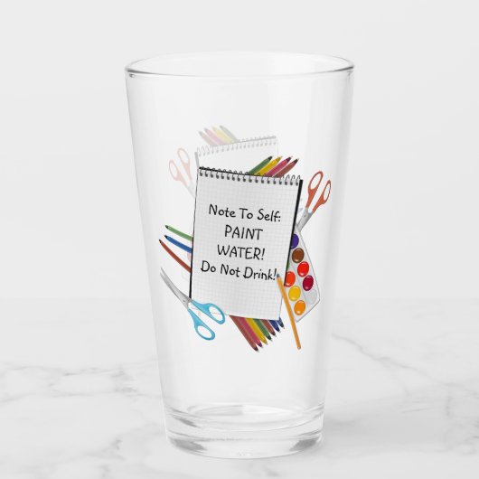 Künstler Paint Water Glas (Vorderseite)