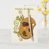 Künstler-Palette Karte (Gelbe Blume)