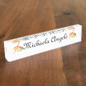 Künstler-Palette Namensplakette (Seite)