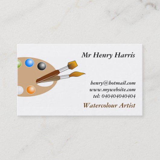 Künstler-Palette Visitenkarte (Vorderseite)