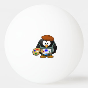 Künstler-Pinguin Tischtennisball