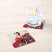 Künstler Rechteckiger Pappuntersetzer (Vor Ort)