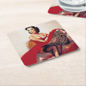 Künstler Rechteckiger Pappuntersetzer (angewinkelt)