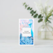 Künstler-rosa Aquarell-Vertikale-Visitenkarte Visitenkarte (Stehend Vorderseite)