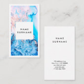 Künstler-rosa Aquarell-Vertikale-Visitenkarte Visitenkarte (Vorne/Hinten)