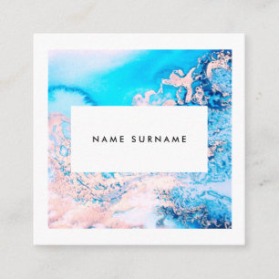 Künstler-rosa Quadratische Visitenkarte