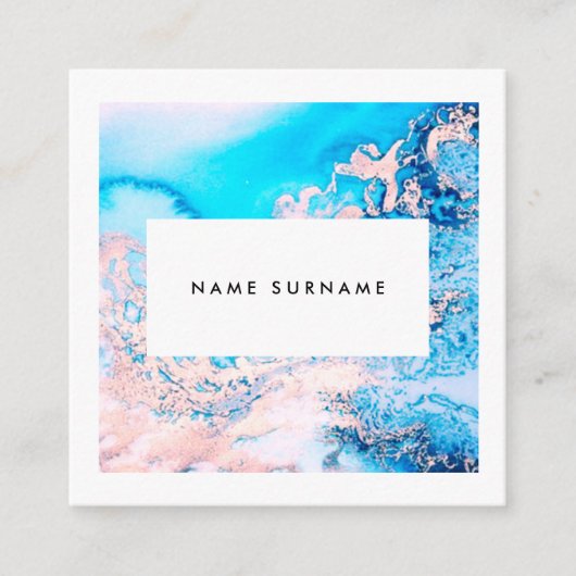 Künstler-rosa Quadratische Visitenkarte (Vorderseite)