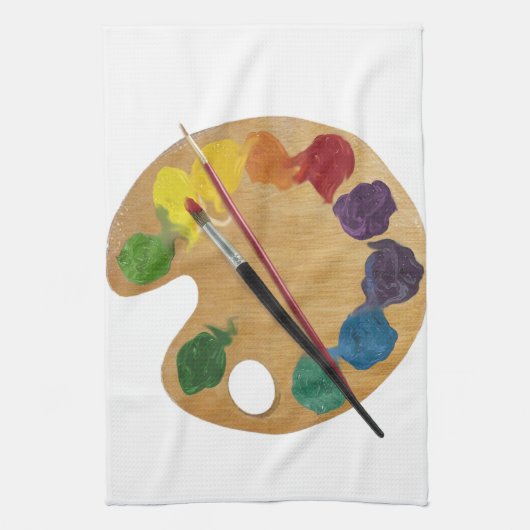 Künstler ` s Paletten-Farbrad Küchentuch (Vertikal)