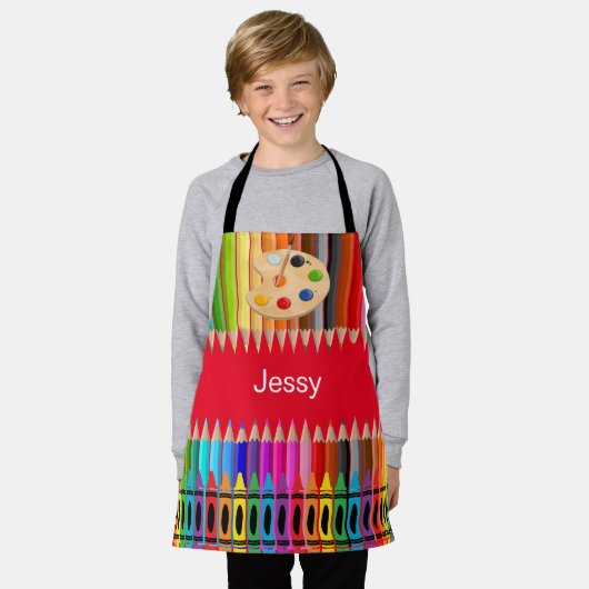 Künstler Schürze (Getragen)