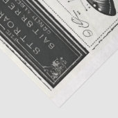 Künstler Schwarz-weiß große Vintage Blumendekoupag Seidenpapier (Ausschnitt)