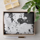 Künstler Schwarz-weiß Paint Spritzer Grunge Textur Seidenpapier (Geschenk)