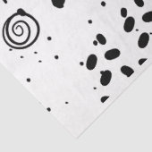 Künstler Schwarz-weiße große Abstrakte Spirale Tex Seidenpapier (Ausschnitt)