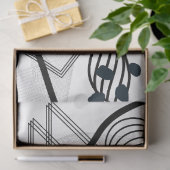 Künstler Schwarz-weiße große Abstrakte Zirkulatur Seidenpapier (Geschenk)