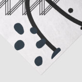 Künstler Schwarz-weiße große Abstrakte Zirkulatur Seidenpapier (Ausschnitt)