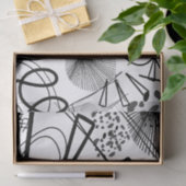 Künstler Schwarz-weiße große Dreieck Circle Textur Seidenpapier (Geschenk)