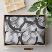 Künstler Schwarz-weiße große dunkle Circle Line Te Seidenpapier (Geschenk)