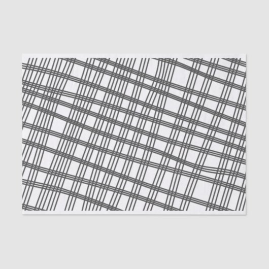 Künstler Schwarz-weiße Große Gitter Muster Textur Seidenpapier (Vorderseite)