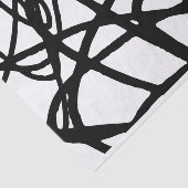 Künstler Schwarz-weiße große Scribble Muster Textu Seidenpapier (Ausschnitt)