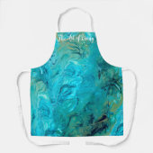 Künstler smaragdgrün frisch-stilvolles Marmordesig Schürze (Vorderseite)
