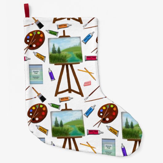 Künstler-Studio-Kunst liefert WeihnachtsStrumpf Großer Weihnachtsstrumpf (Vorderseite)