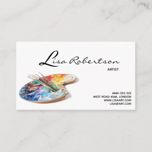 Künstler-Studio-Kunst zeichnen Visitenkarte (Vorderseite)
