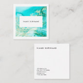 Künstler-tadellose Quadratische Visitenkarte (Vorne/Hinten)