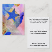 Künstler-Trading Card des blauen Sternes ACEO Visitenkarte (Vorne/Hinten)