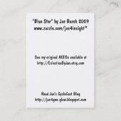 Künstler-Trading Card des blauen Sternes ACEO Visitenkarte (Rückseite)