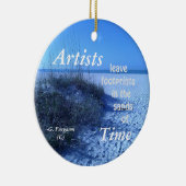 KÜNSTLER VERLIESS FOOTPRINTS KERAMIK ORNAMENT (Rechts)