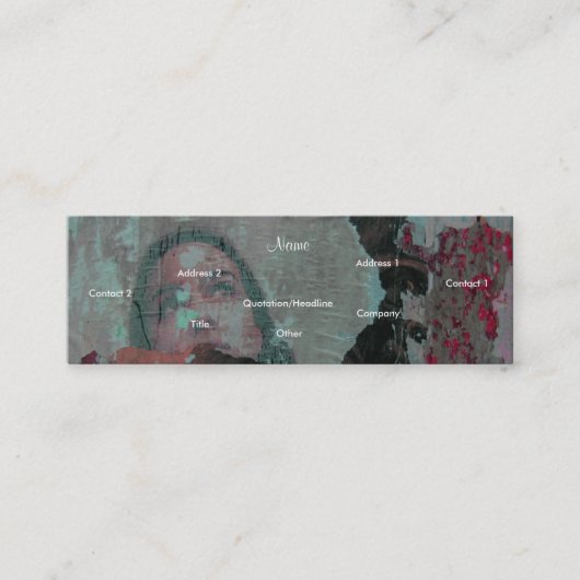 Künstler-Visitenkarte - kundengerecht Mini Visitenkarte (Vorderseite)