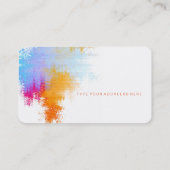 Künstler-Visitenkarte-runde Ecken Visitenkarte (Rückseite)