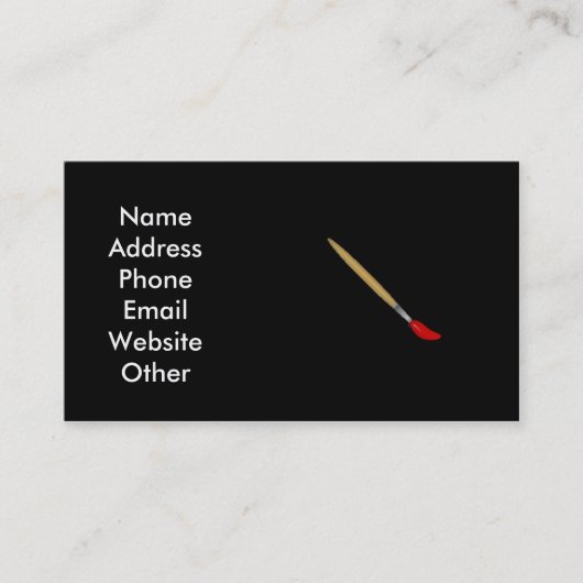 Künstler-Visitenkarte Visitenkarte (Vorderseite)