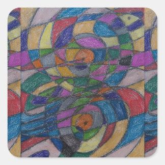 KÜNSTLER VON PAULA REILLY QUADRATISCHER AUFKLEBER