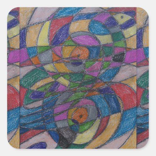 KÜNSTLER VON PAULA REILLY QUADRATISCHER AUFKLEBER (Vorderseite)