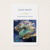 KÜNSTLER, WEISSE GESCHÄFTE UND KONTAKT-VISITENKART (Vorderseite)