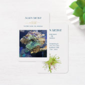 KÜNSTLER, WEISSE GESCHÄFTE UND KONTAKT-VISITENKART (Schreibtisch)